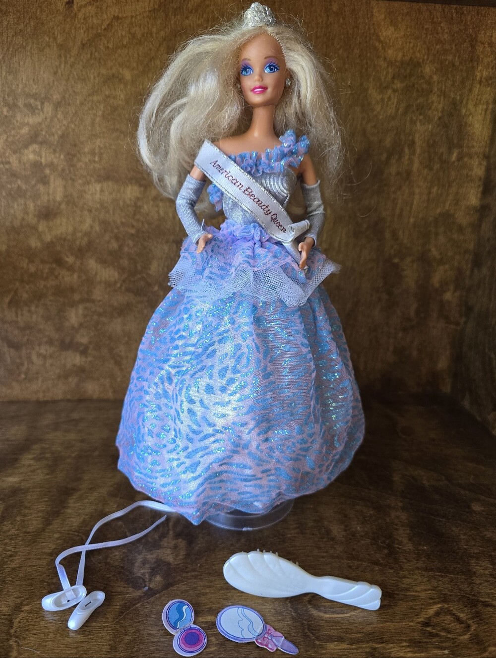 Vintage 1991 Mattel American Beauty Queen Barbie Doll Blonde #3137 No Box